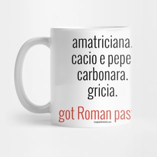 Roman Pastas (black letters) Mug